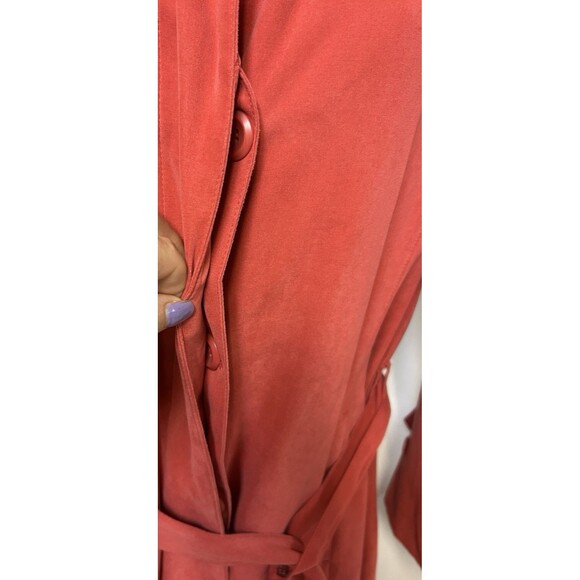 London Fog Women's Petite 8 Trench Coat Rain Jacket Hidden Buttons Belt Pockets - Picture 3 of 10